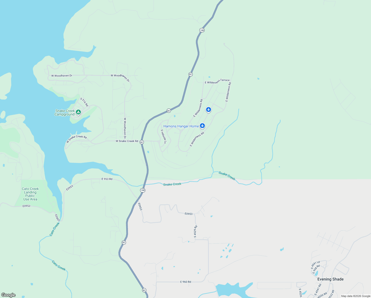 map of restaurants, bars, coffee shops, grocery stores, and more near 19101 East Wilderness Road in Cookson
