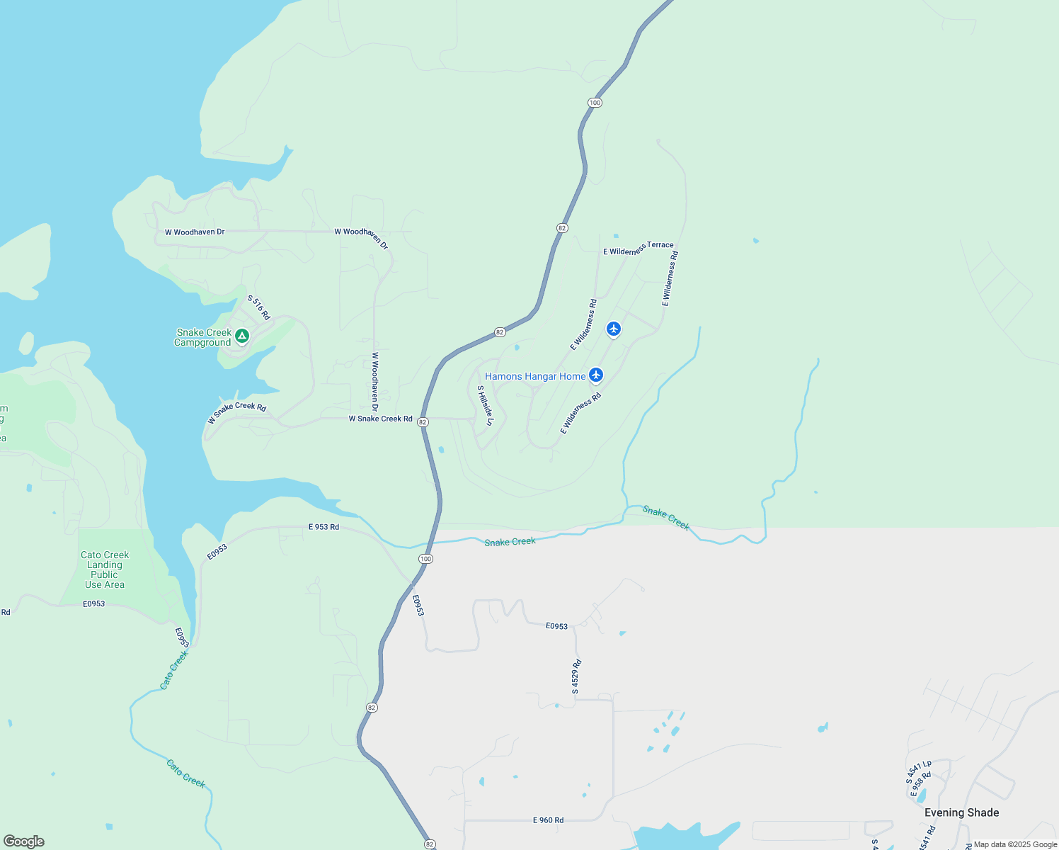 map of restaurants, bars, coffee shops, grocery stores, and more near 19254 East Wilderness Road in Cookson
