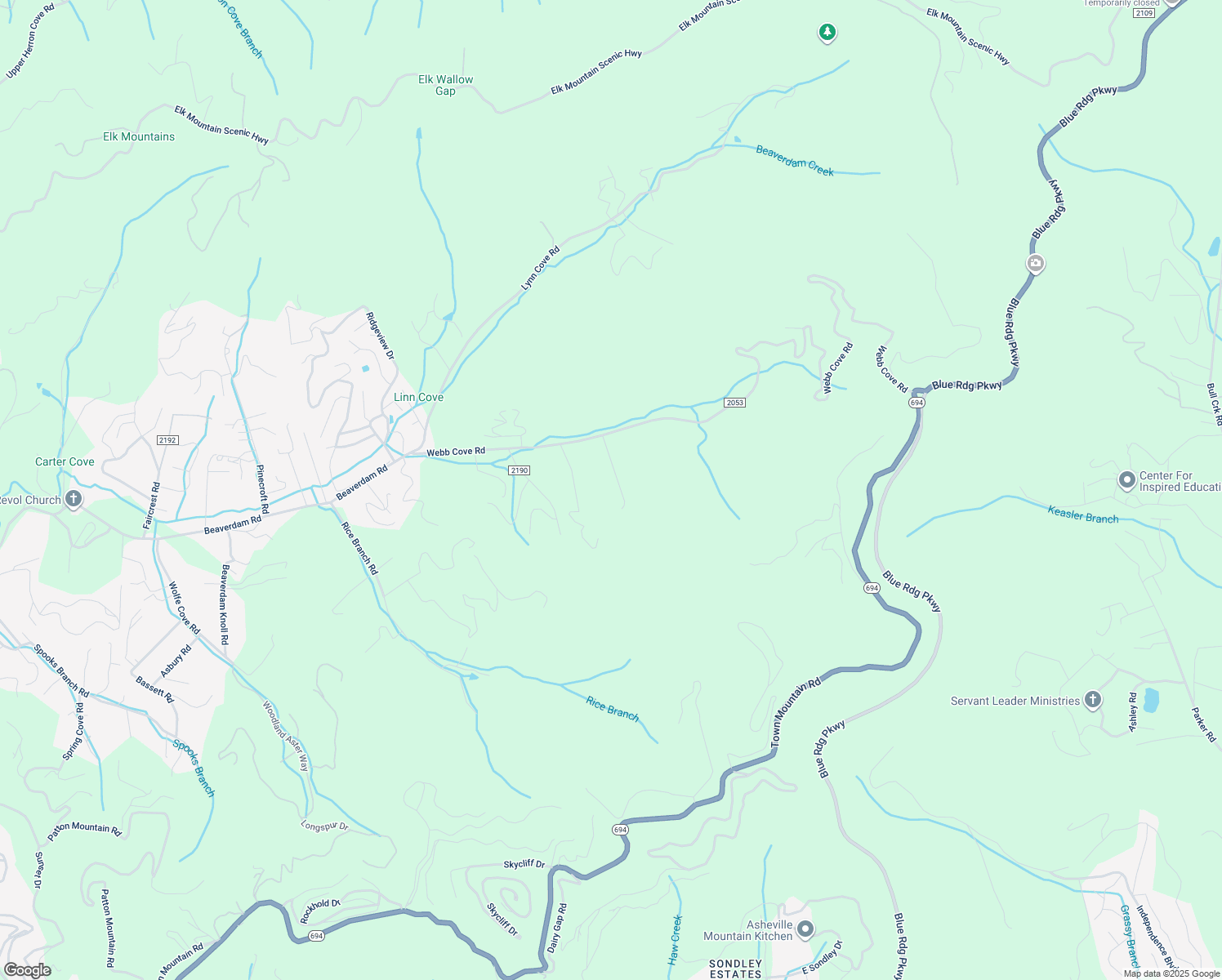 map of restaurants, bars, coffee shops, grocery stores, and more near 51 Webb Springs Road in Asheville