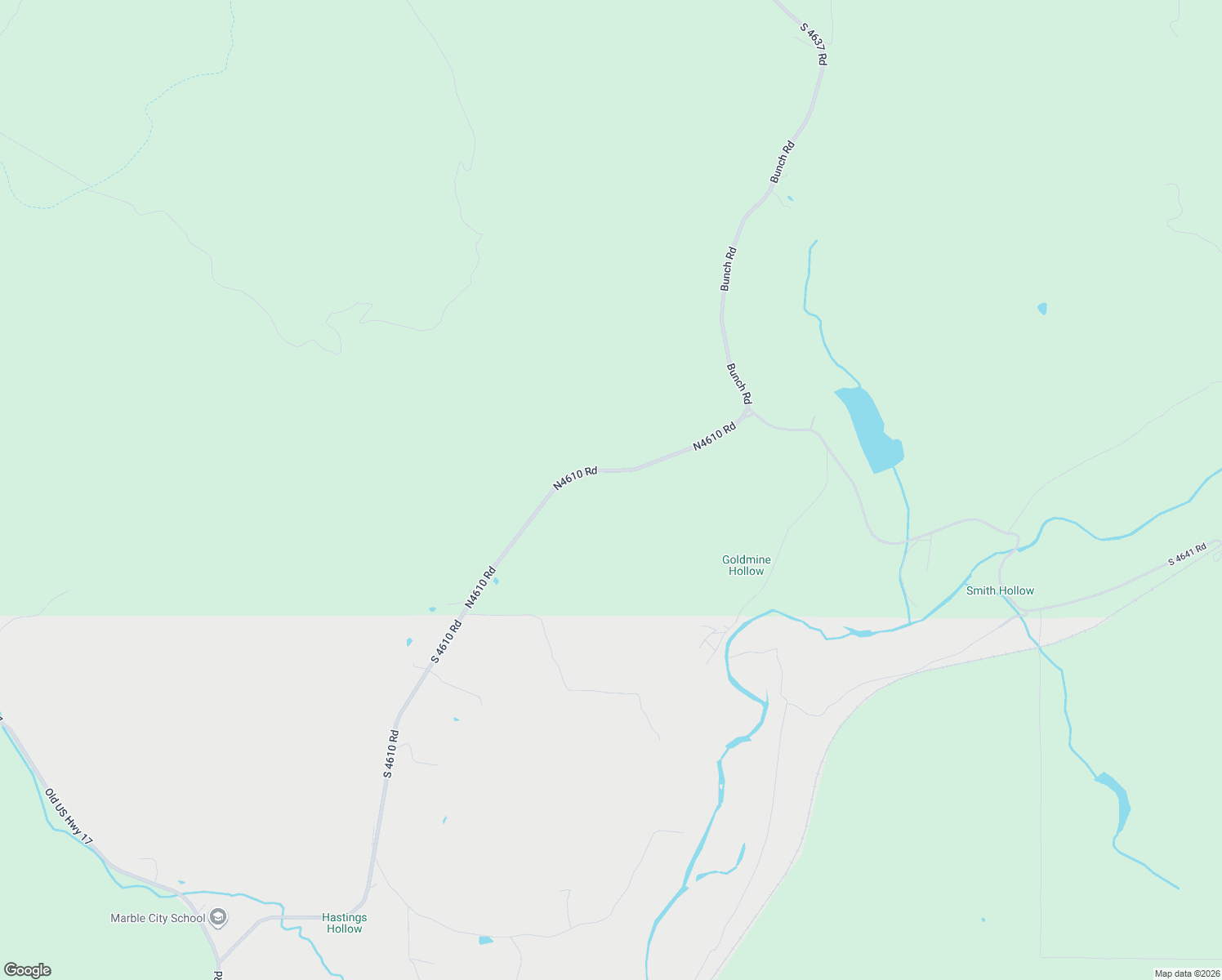 map of restaurants, bars, coffee shops, grocery stores, and more near 94691 South 4637 Road in Bunch