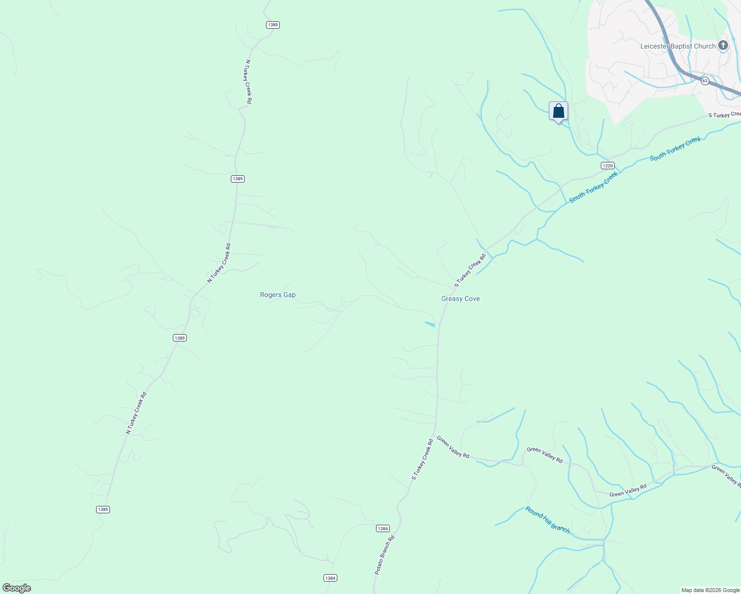 map of restaurants, bars, coffee shops, grocery stores, and more near 82 Greasy Cove Road in Leicester