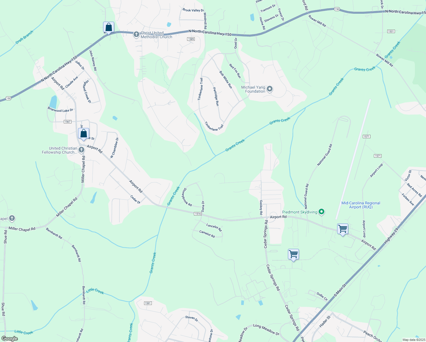 map of restaurants, bars, coffee shops, grocery stores, and more near 230 Audrey Lane in Salisbury