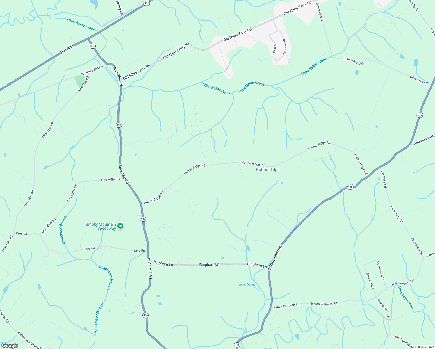 map of restaurants, bars, coffee shops, grocery stores, and more near 5900-5954 Hutton Ridge Road in Maryville
