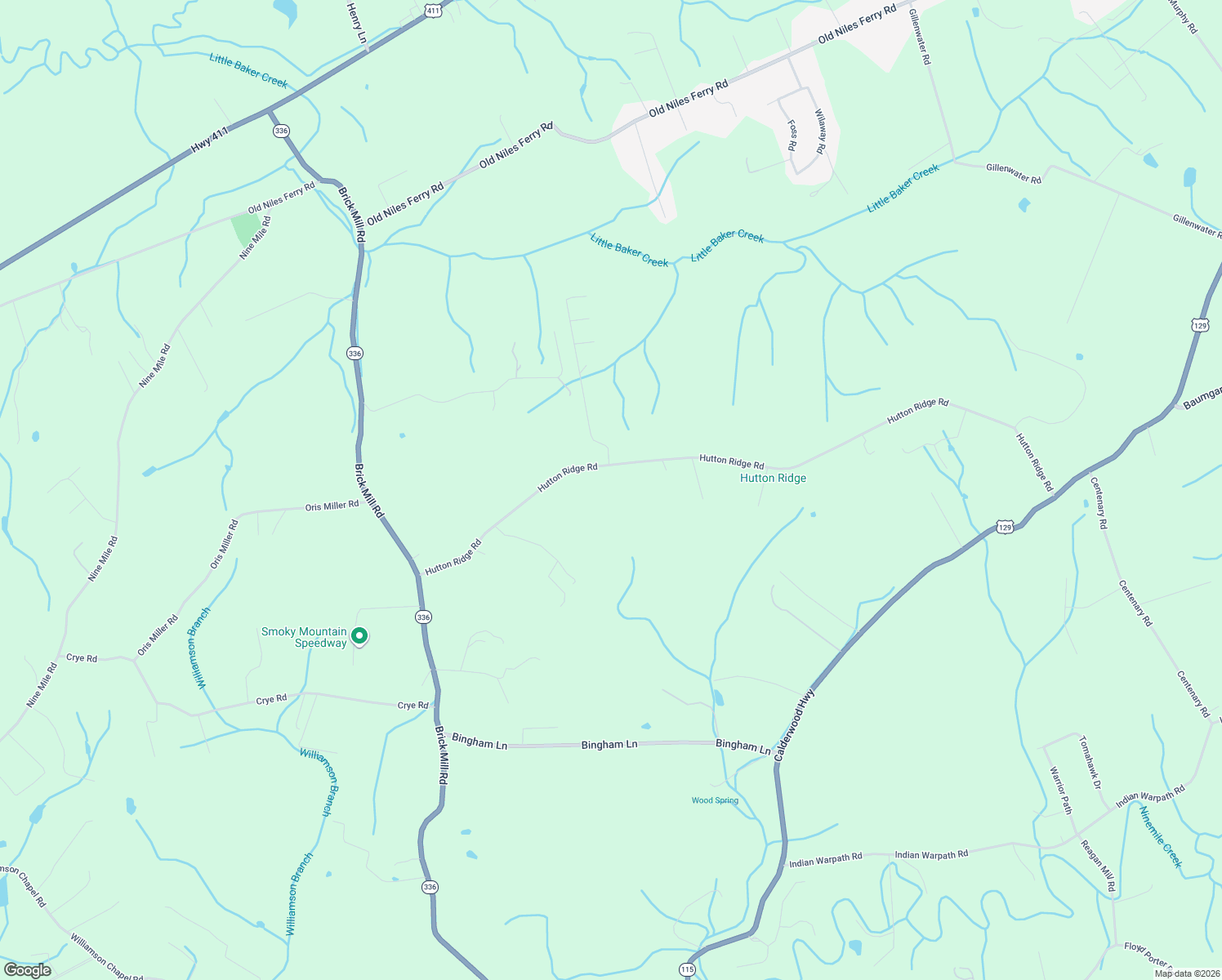 map of restaurants, bars, coffee shops, grocery stores, and more near 5900-5954 Hutton Ridge Road in Maryville