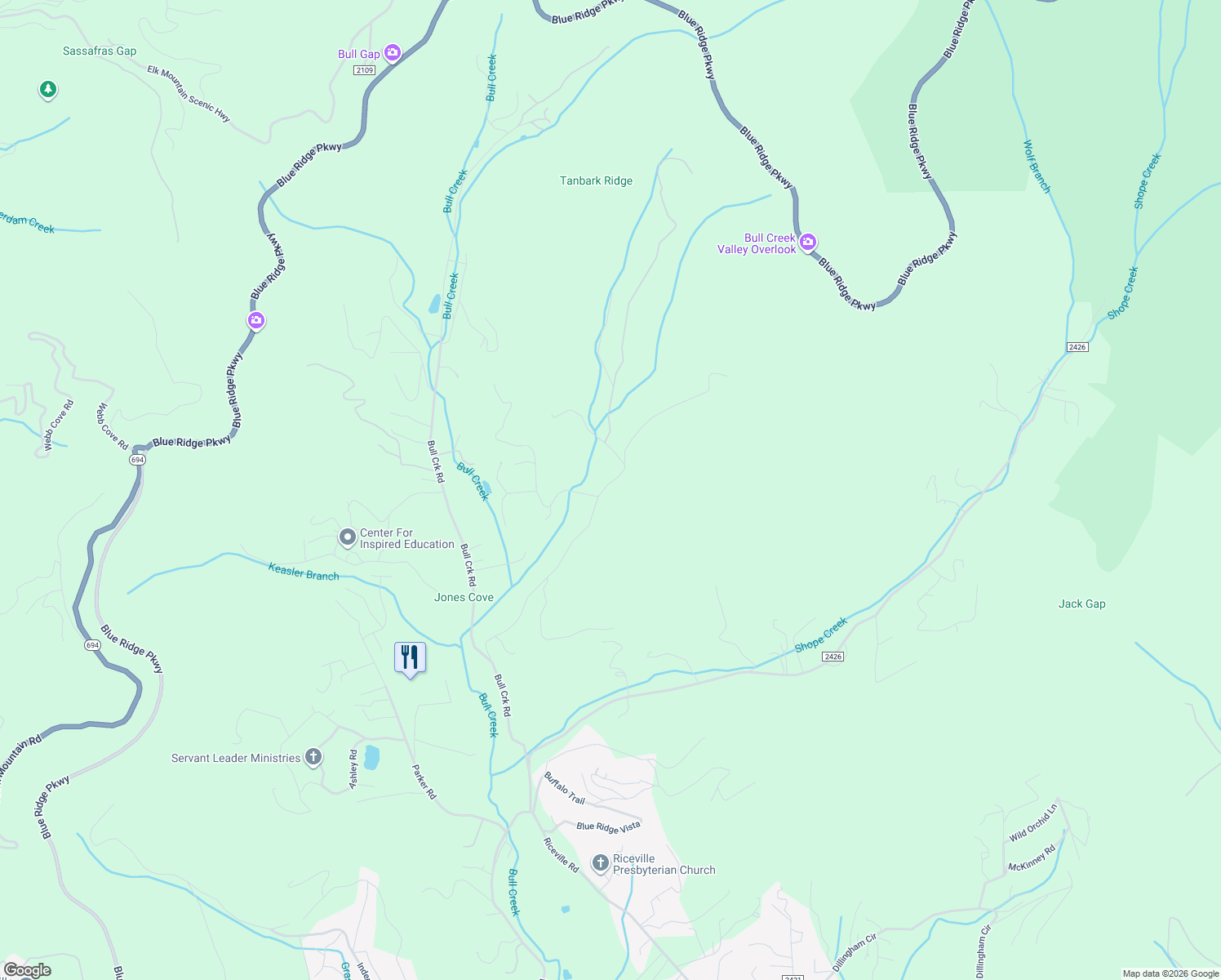 map of restaurants, bars, coffee shops, grocery stores, and more near 144 Jones Cove Road in Asheville
