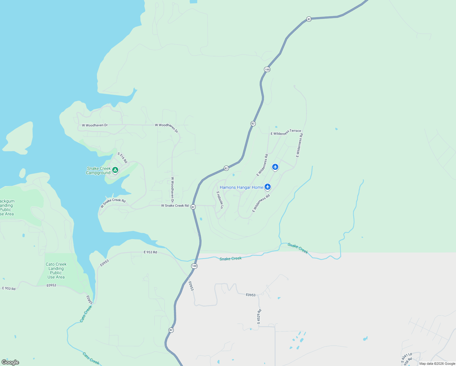map of restaurants, bars, coffee shops, grocery stores, and more near 19502 East Cedar Lane in Cookson
