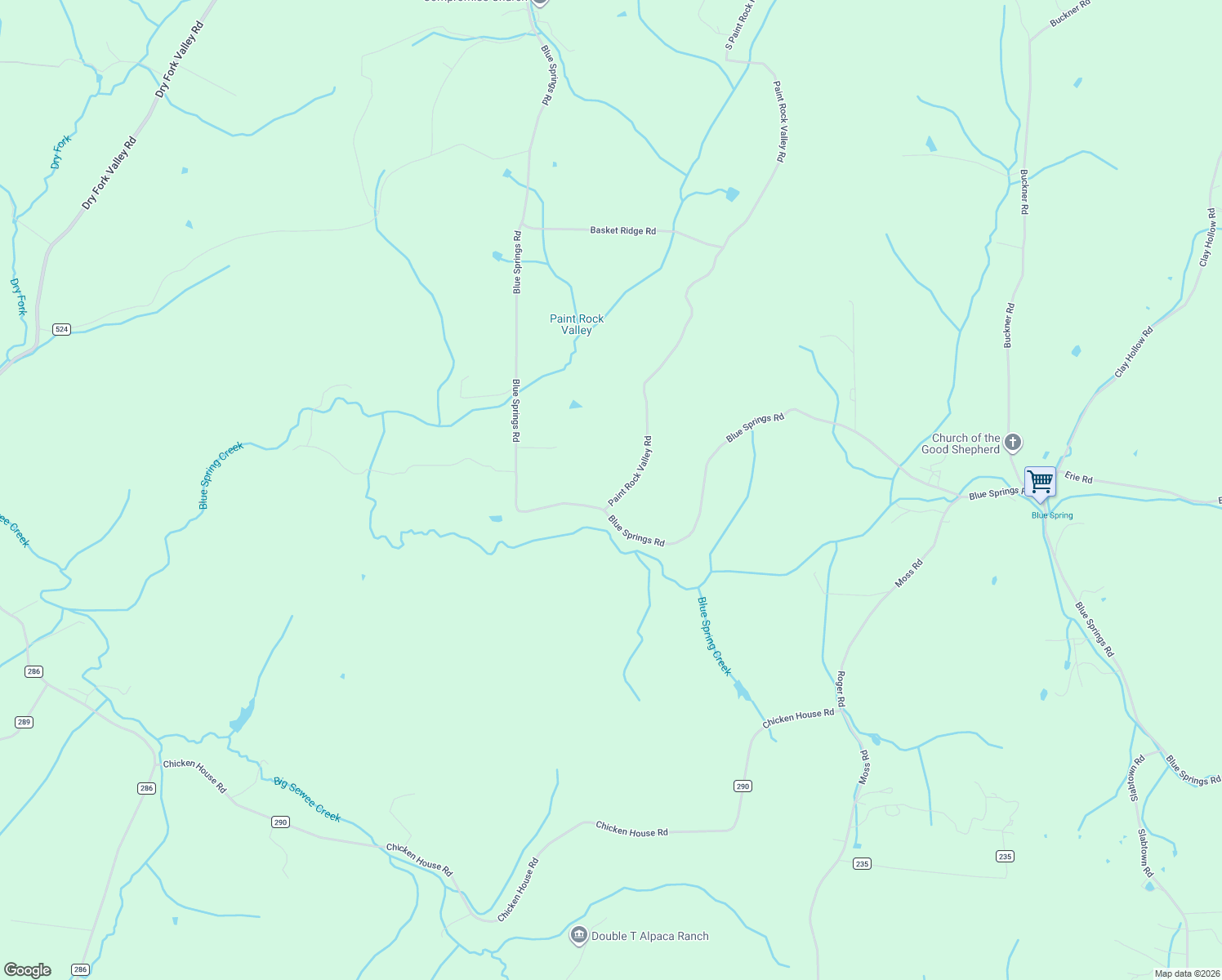 map of restaurants, bars, coffee shops, grocery stores, and more near 1894 Paint Rock Valley Road in Philadelphia