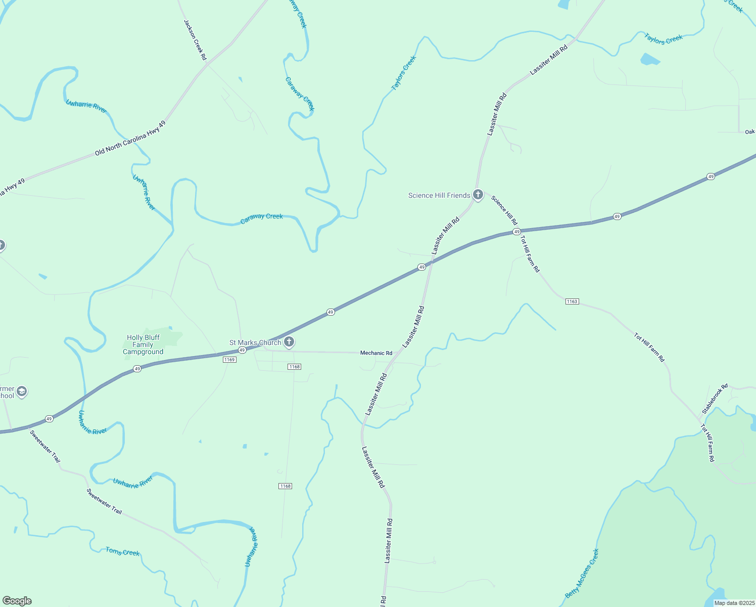map of restaurants, bars, coffee shops, grocery stores, and more near 3558 Mechanic Road in Asheboro