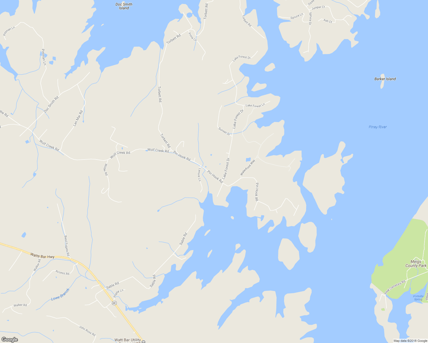 map of restaurants, bars, coffee shops, grocery stores, and more near 501 Pin Hook Road in Spring City