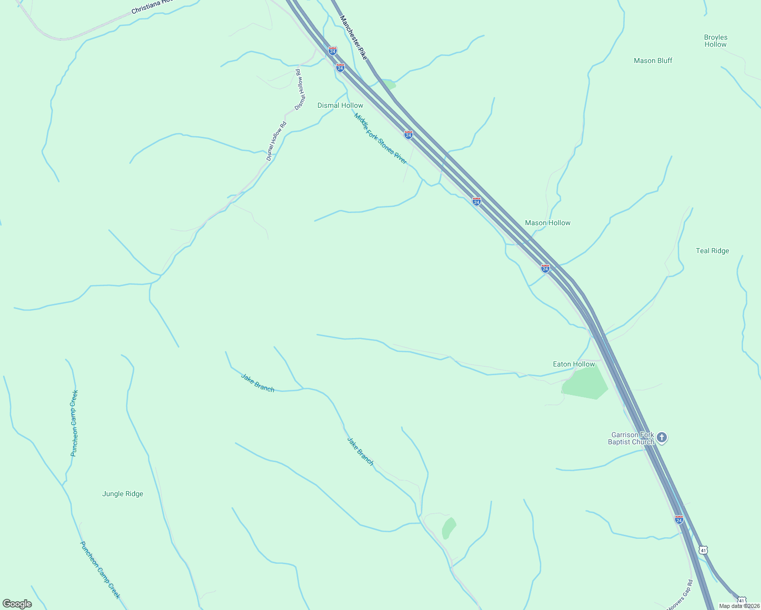 map of restaurants, bars, coffee shops, grocery stores, and more near 8100 Eaton Hollow Road in Christiana