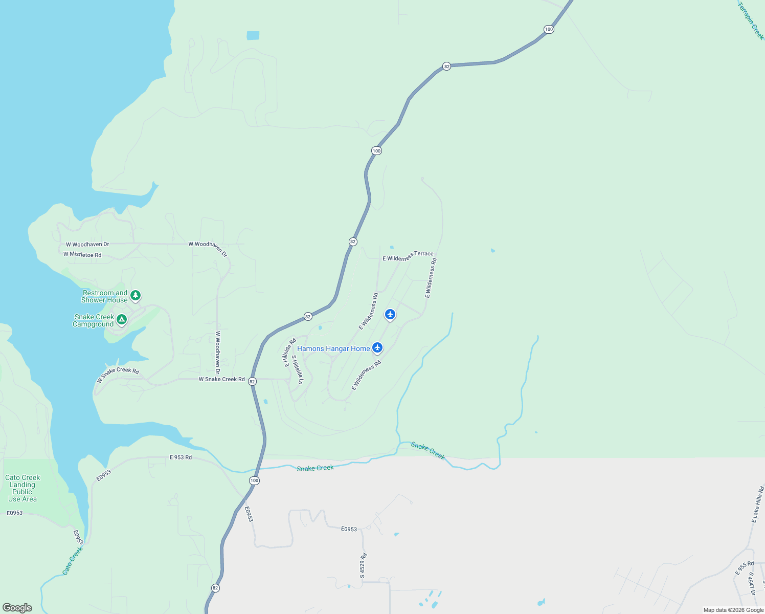 map of restaurants, bars, coffee shops, grocery stores, and more near 19871 East Wilderness Road in Cookson