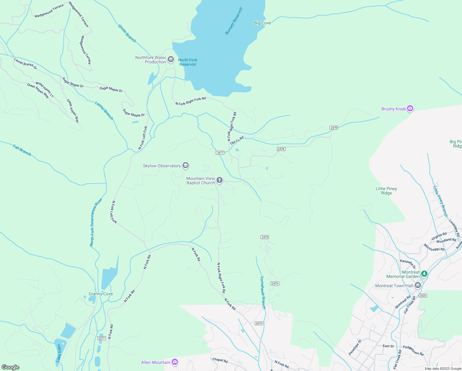 map of restaurants, bars, coffee shops, grocery stores, and more near Mountain View Drive in Buncombe County