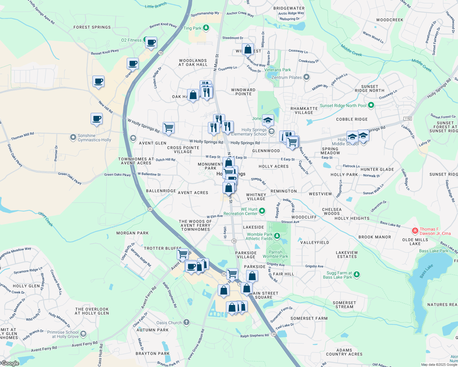 128 South Main Street, Holly Springs NC Walk Score