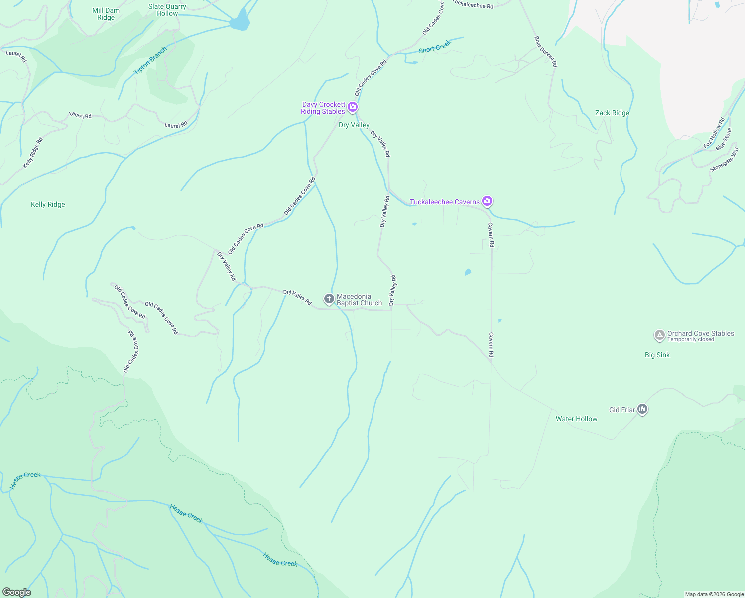 map of restaurants, bars, coffee shops, grocery stores, and more near 934 Dry Valley Road in Townsend