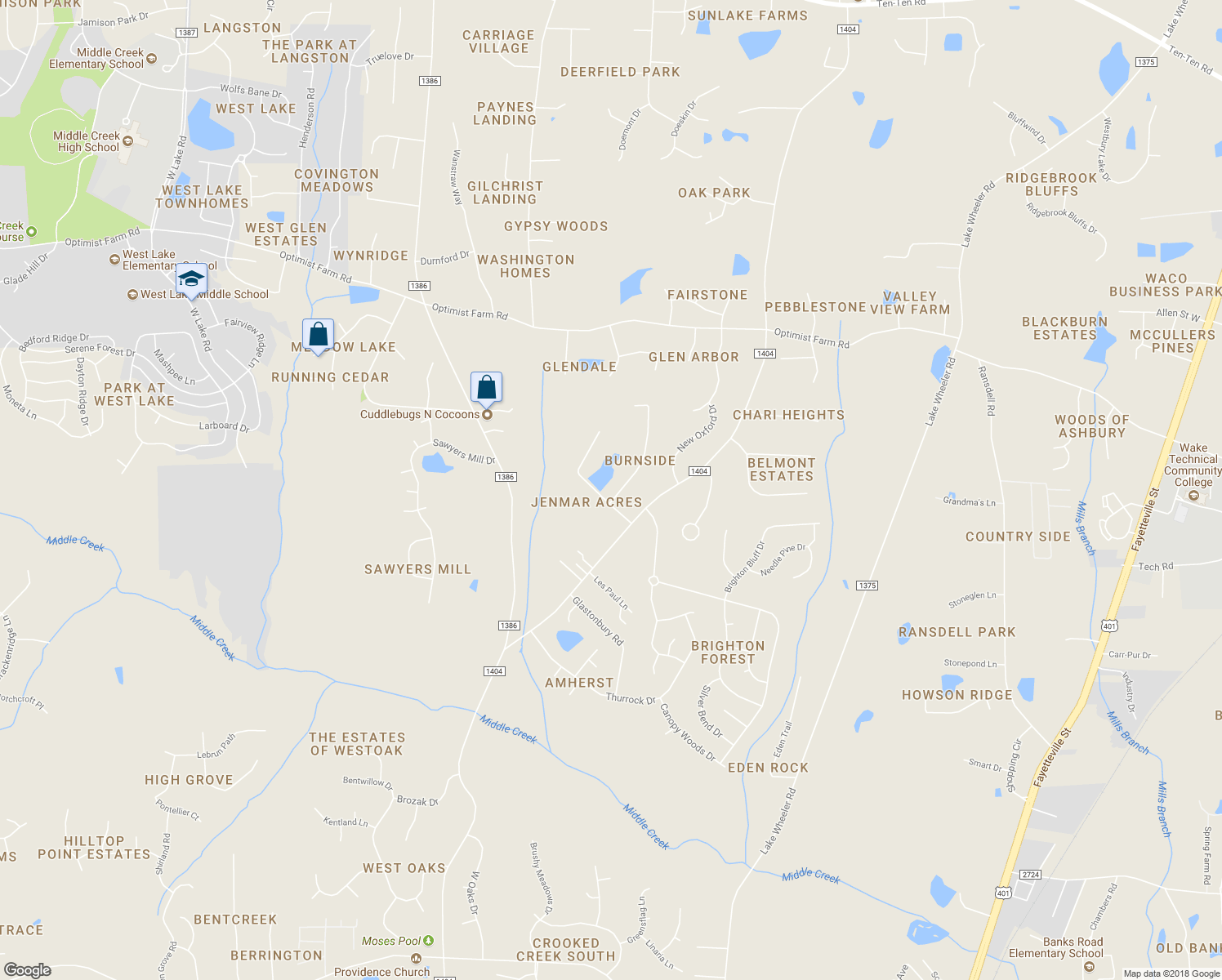map of restaurants, bars, coffee shops, grocery stores, and more near 8560 Applecross Circle in Apex