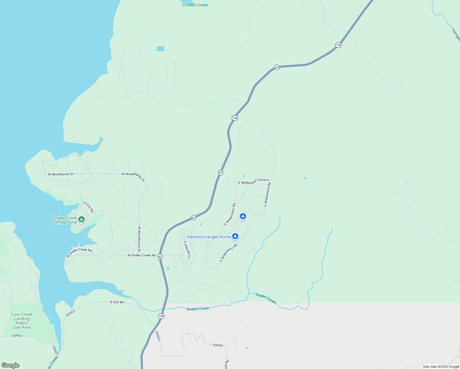 map of restaurants, bars, coffee shops, grocery stores, and more near 19886 East Hillside Road in Cookson
