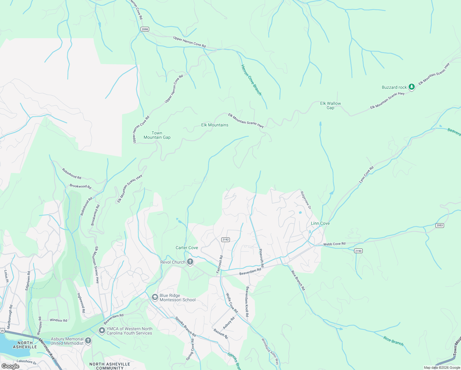 map of restaurants, bars, coffee shops, grocery stores, and more near 156 Black Oak Drive in Asheville