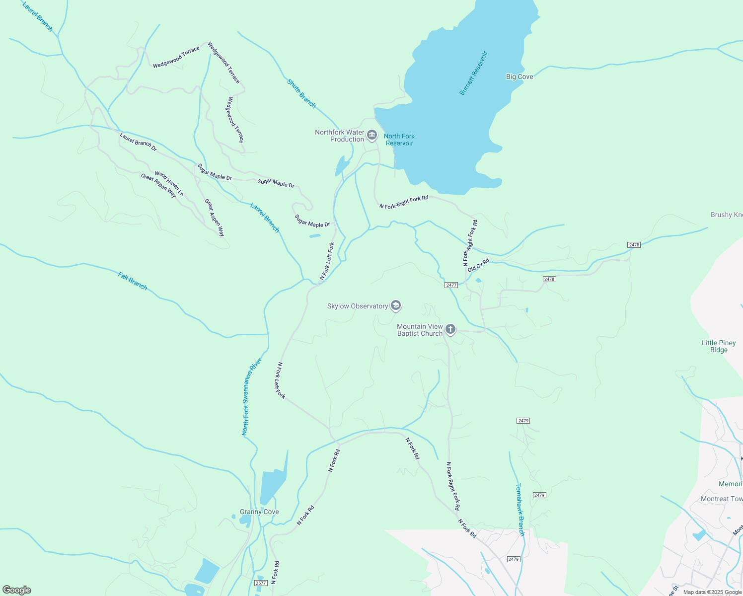 map of restaurants, bars, coffee shops, grocery stores, and more near 94 Penland Cove Road in Black Mountain