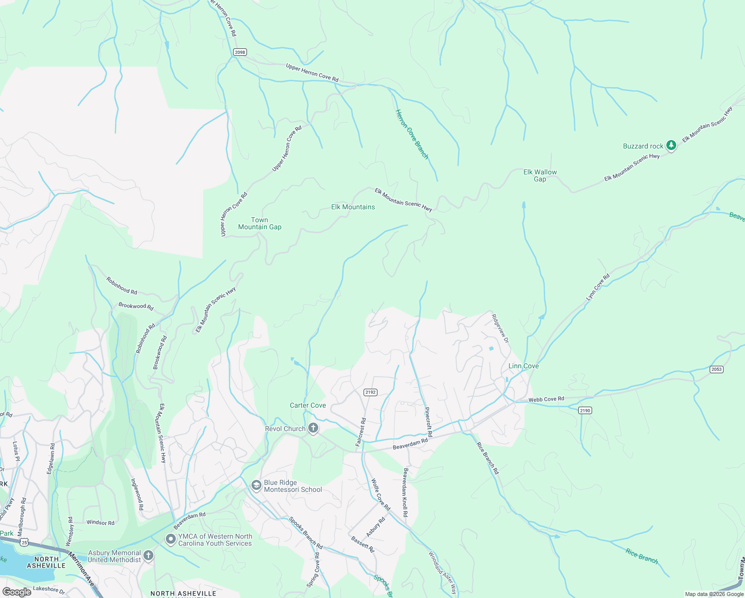 map of restaurants, bars, coffee shops, grocery stores, and more near 156 Black Oak Drive in Asheville
