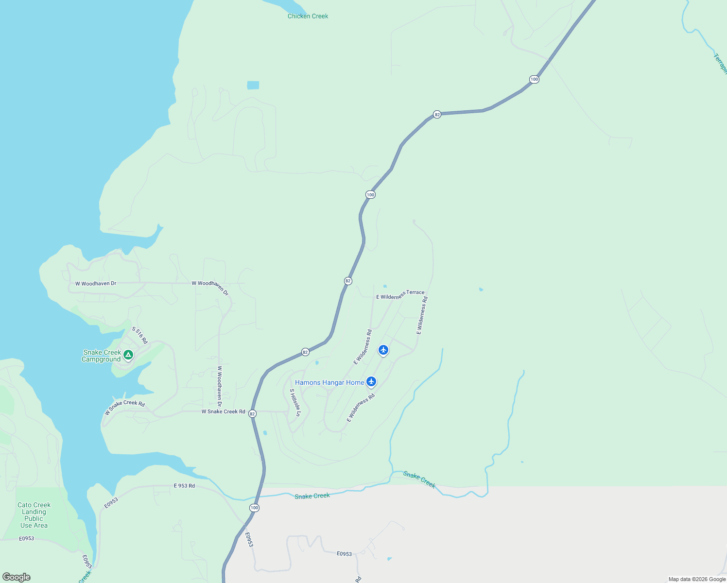map of restaurants, bars, coffee shops, grocery stores, and more near 19886 East Hillside Road in Cookson