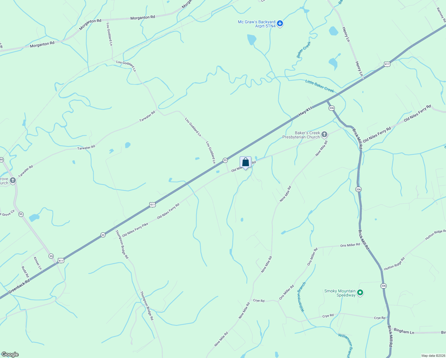 map of restaurants, bars, coffee shops, grocery stores, and more near 5912 Old Niles Ferry Pike in Greenback