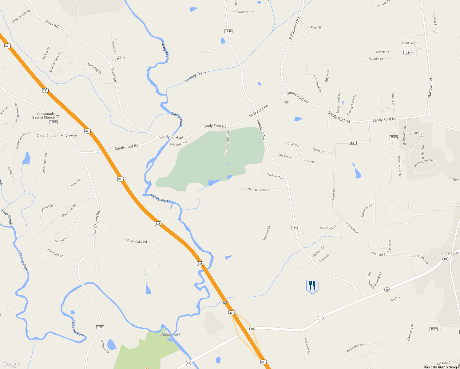 map of restaurants, bars, coffee shops, grocery stores, and more near 3338 Stonesthrow Drive in Newton