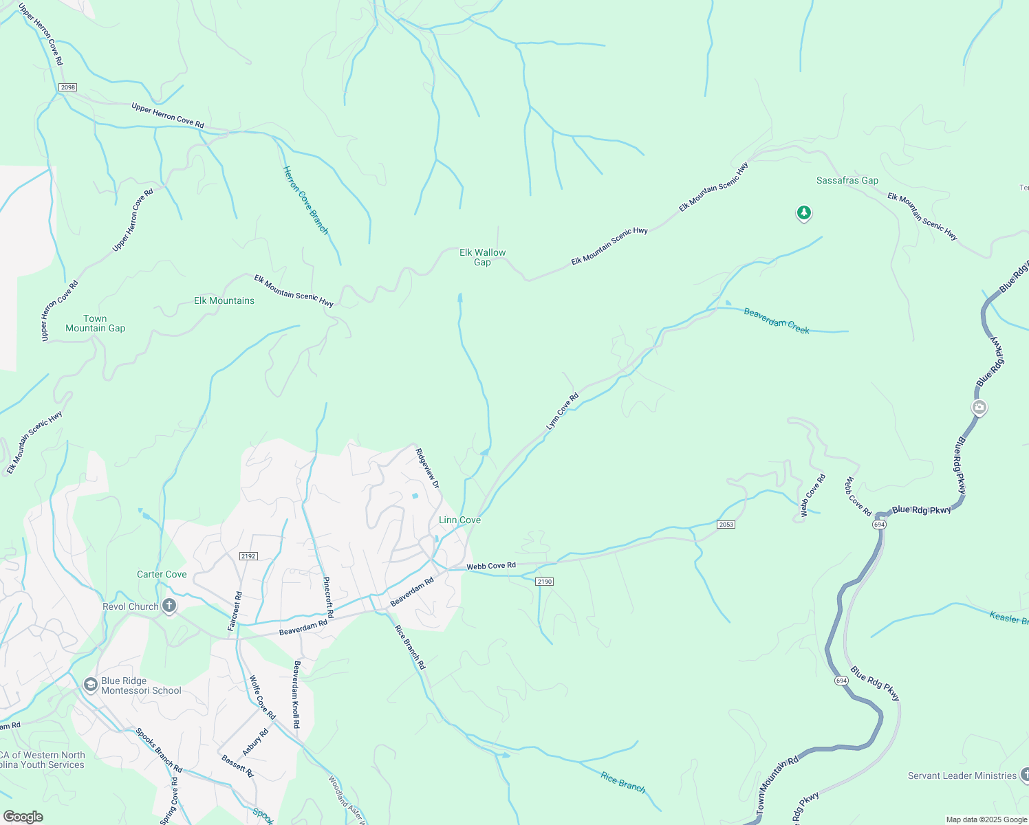 map of restaurants, bars, coffee shops, grocery stores, and more near 138 Lynn Cove Road in Asheville