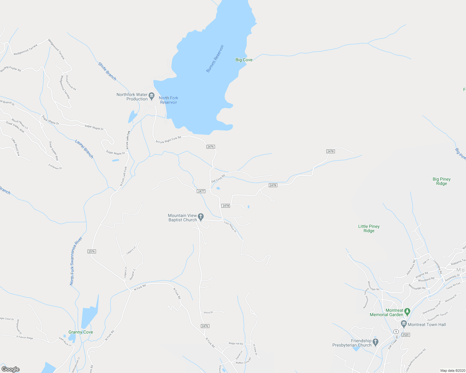 map of restaurants, bars, coffee shops, grocery stores, and more near 48 Walker Town Road in Black Mountain