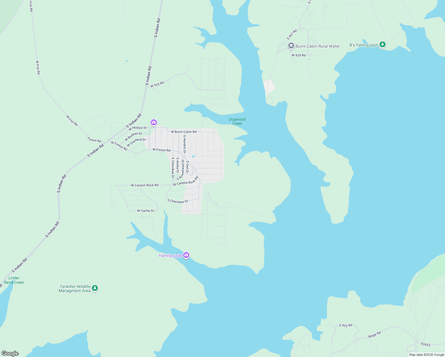 map of restaurants, bars, coffee shops, grocery stores, and more near 36040 South Sky View Drive in Park Hill