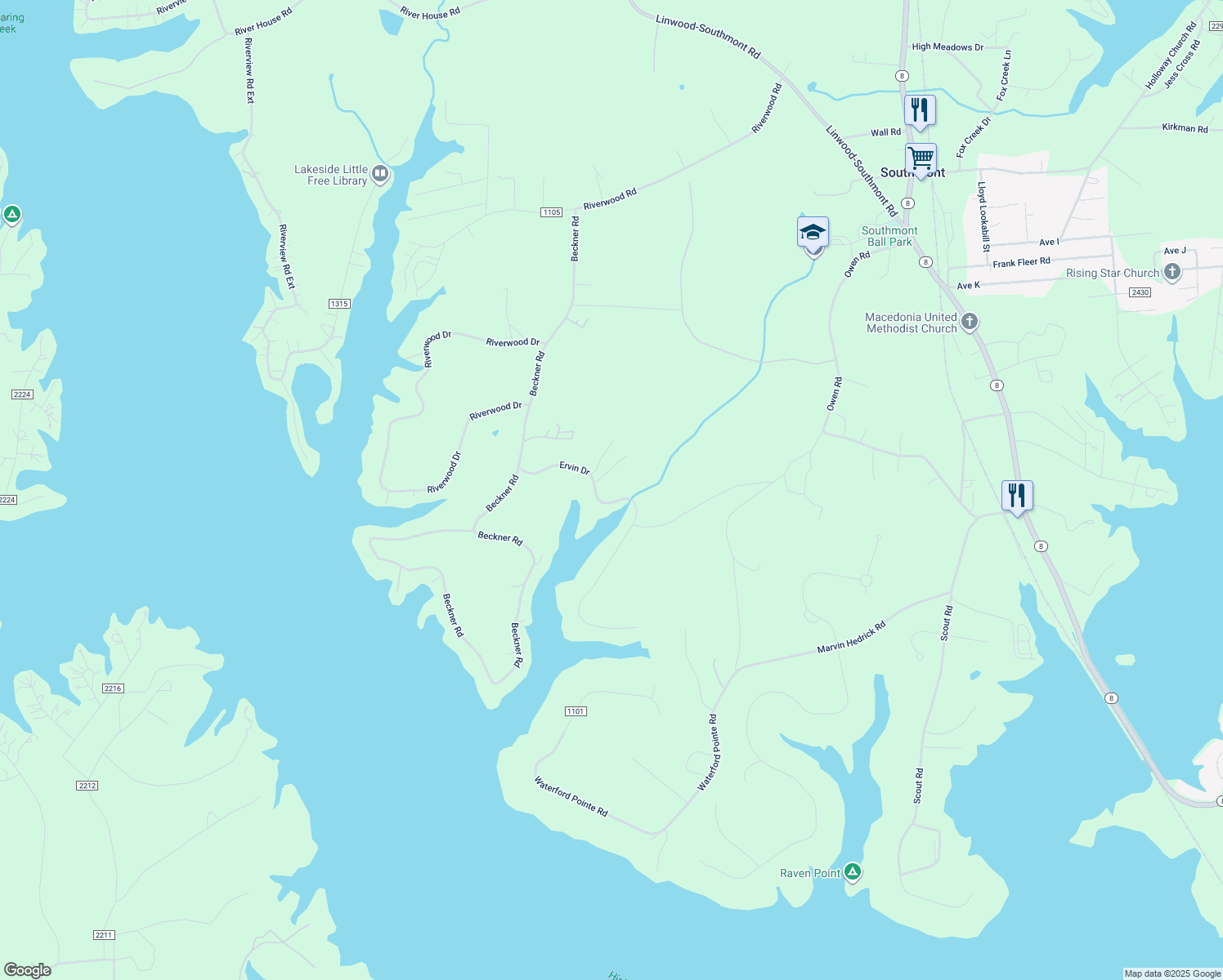 map of restaurants, bars, coffee shops, grocery stores, and more near 431 Ervin Drive in Lexington