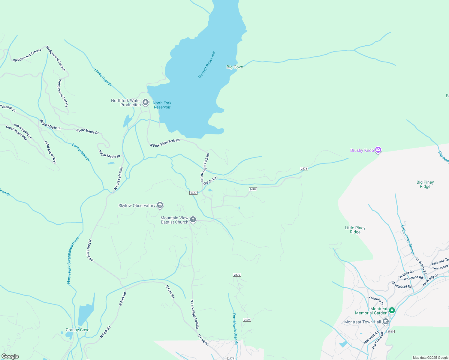 map of restaurants, bars, coffee shops, grocery stores, and more near 99999 Old Cove Road in Black Mountain