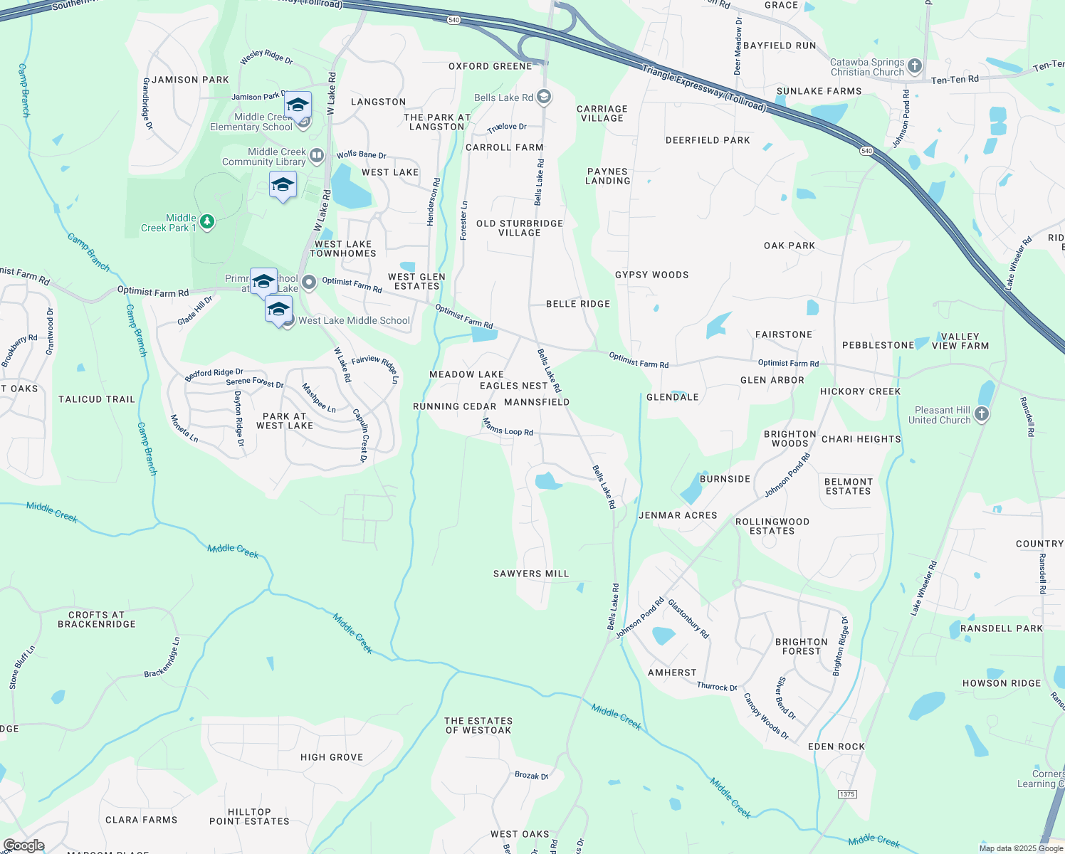 map of restaurants, bars, coffee shops, grocery stores, and more near 4428 Mannsfield Court in Apex