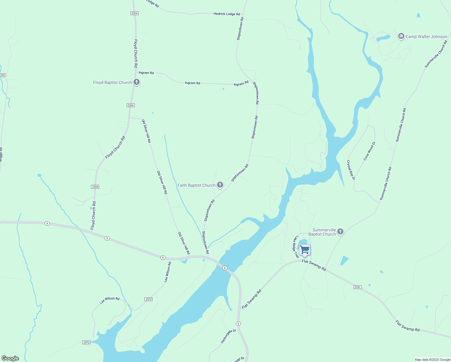map of restaurants, bars, coffee shops, grocery stores, and more near 4422 Shiptontown Road in Denton