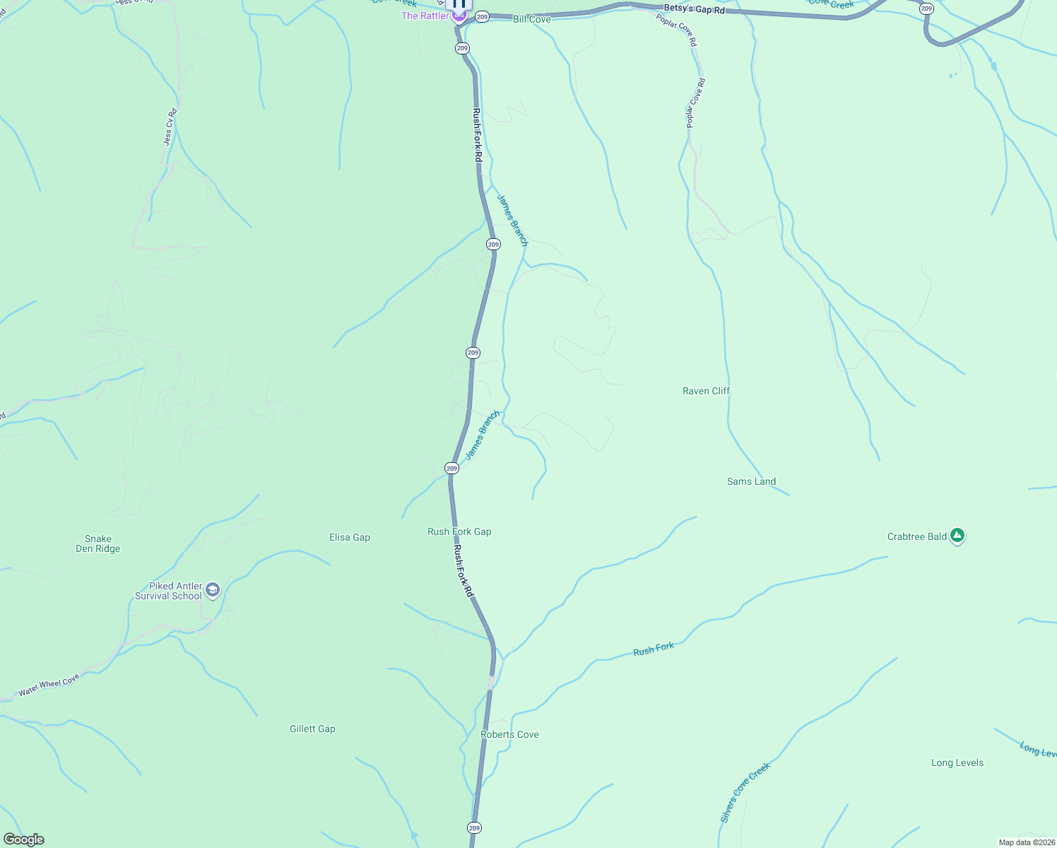 map of restaurants, bars, coffee shops, grocery stores, and more near 287 Split Pine Cove in Clyde