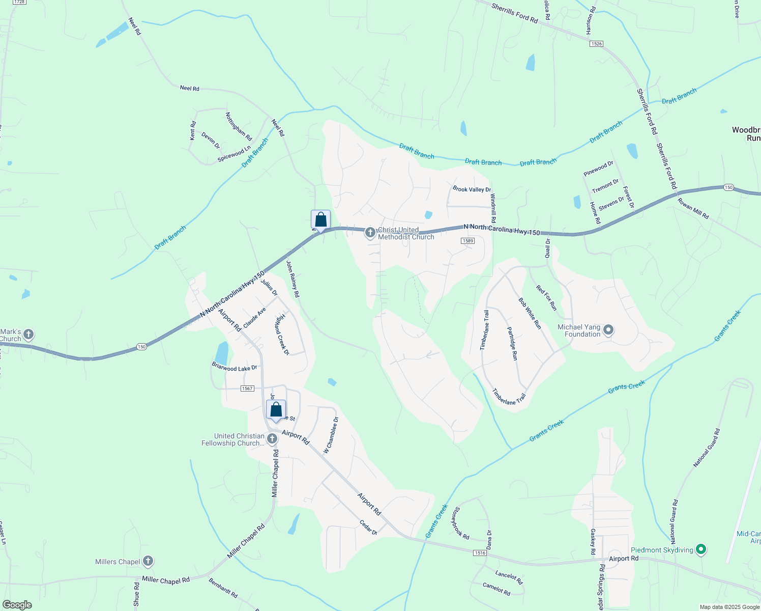 map of restaurants, bars, coffee shops, grocery stores, and more near 265 Roger Drive in Salisbury