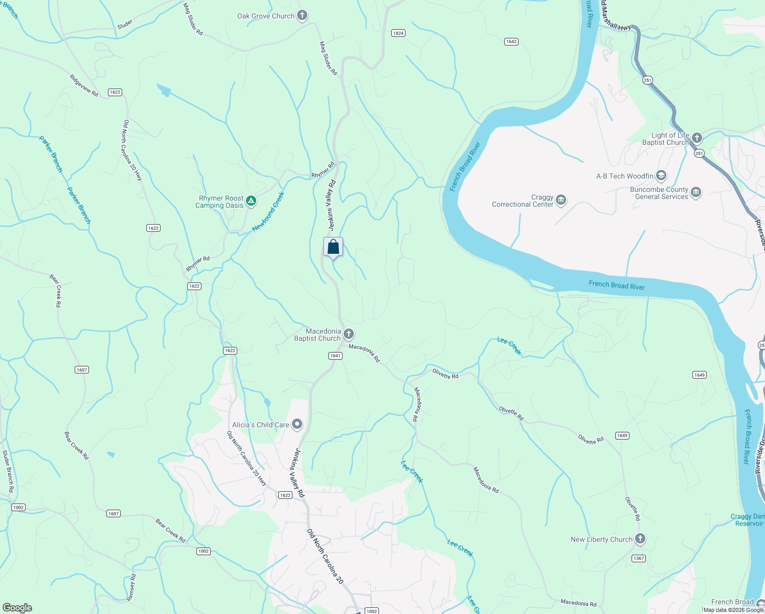 map of restaurants, bars, coffee shops, grocery stores, and more near 120 Old Macedonia Road in Asheville