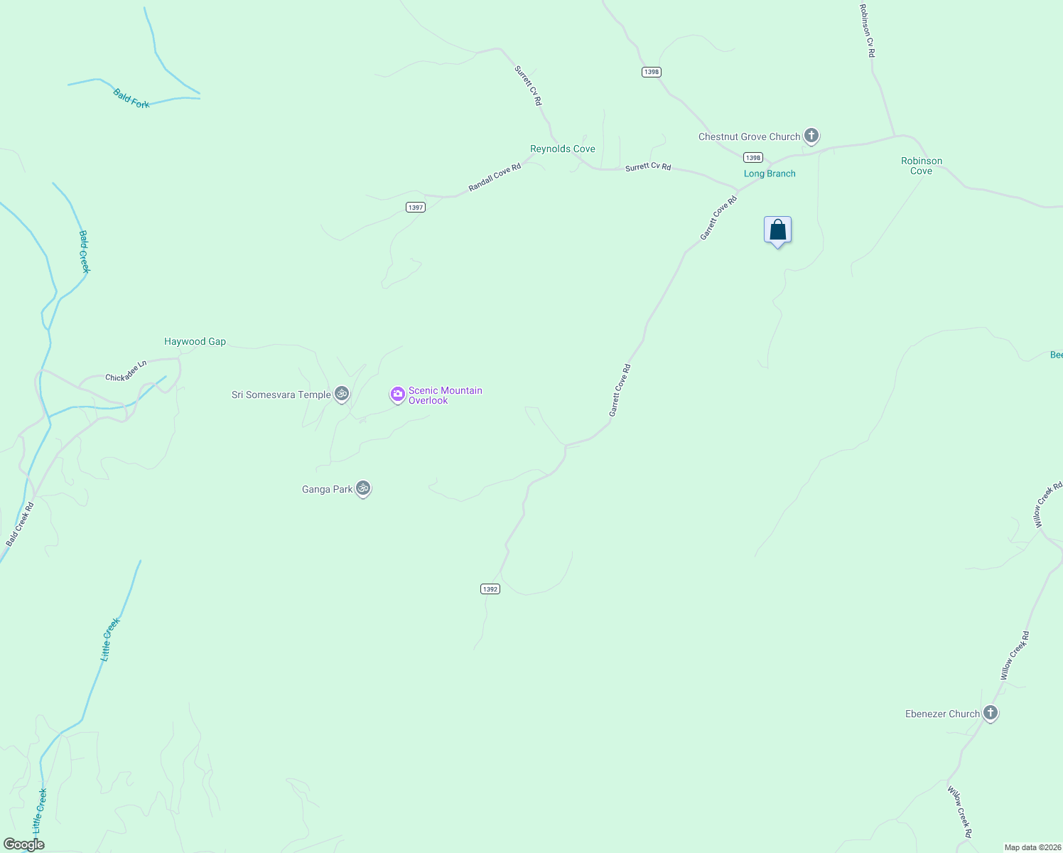 map of restaurants, bars, coffee shops, grocery stores, and more near 40 Shook Cove Road in Leicester