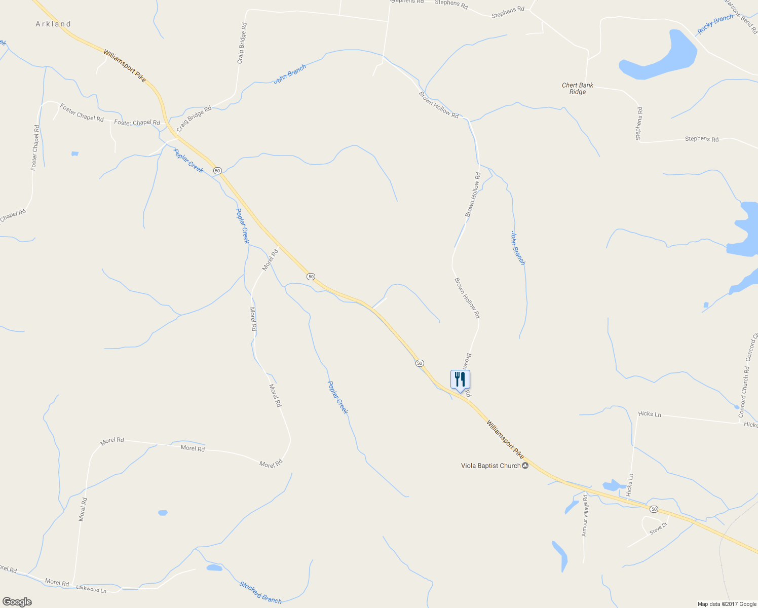 map of restaurants, bars, coffee shops, grocery stores, and more near 2893 McBride Road in Columbia