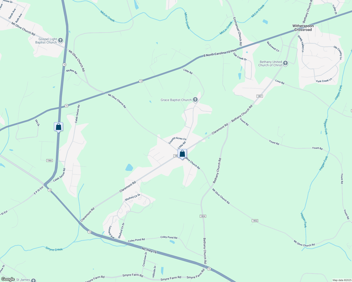 map of restaurants, bars, coffee shops, grocery stores, and more near 2447 Country Acres Circle in Newton