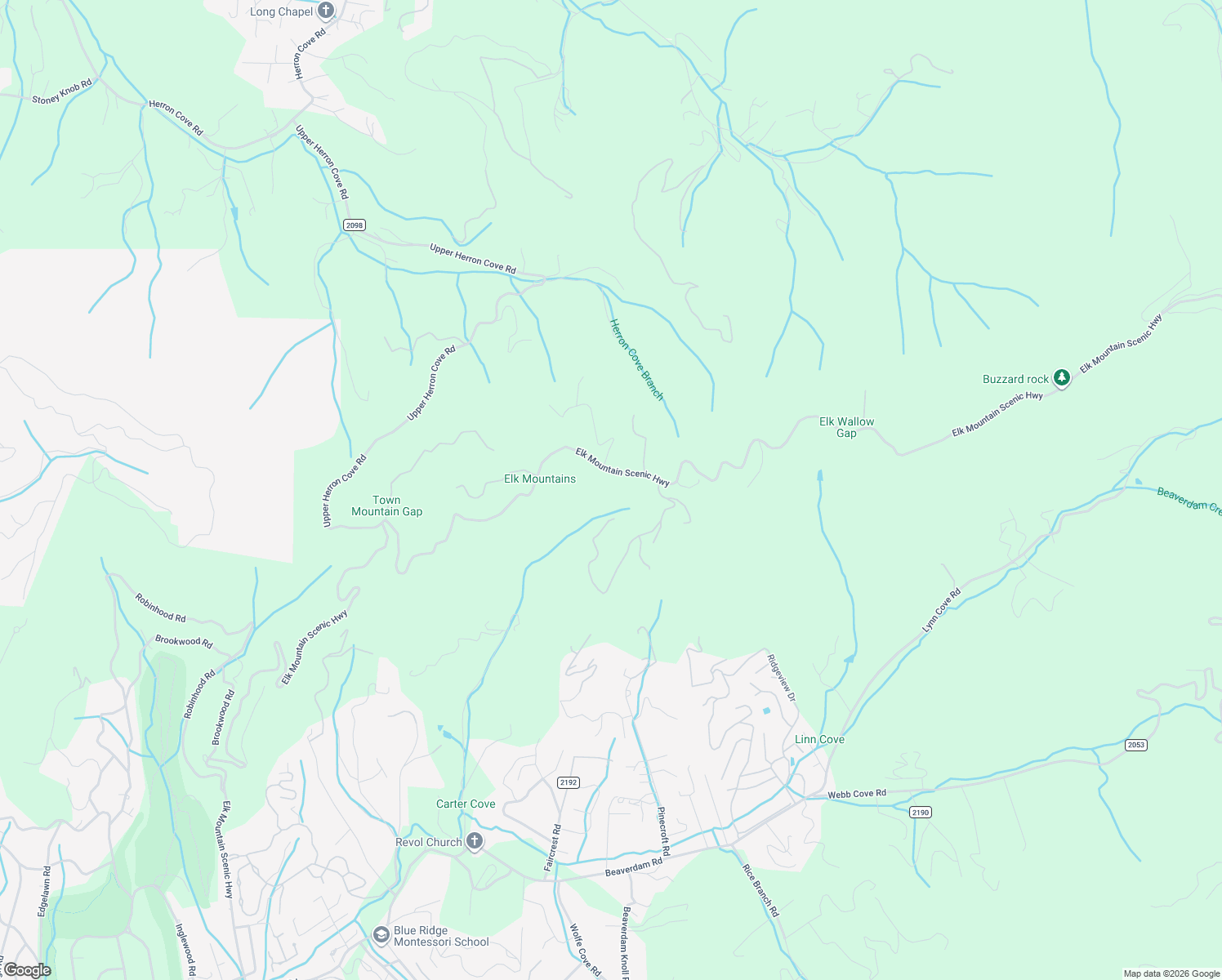 map of restaurants, bars, coffee shops, grocery stores, and more near 661 Elk Mountain Scenic Highway in Asheville