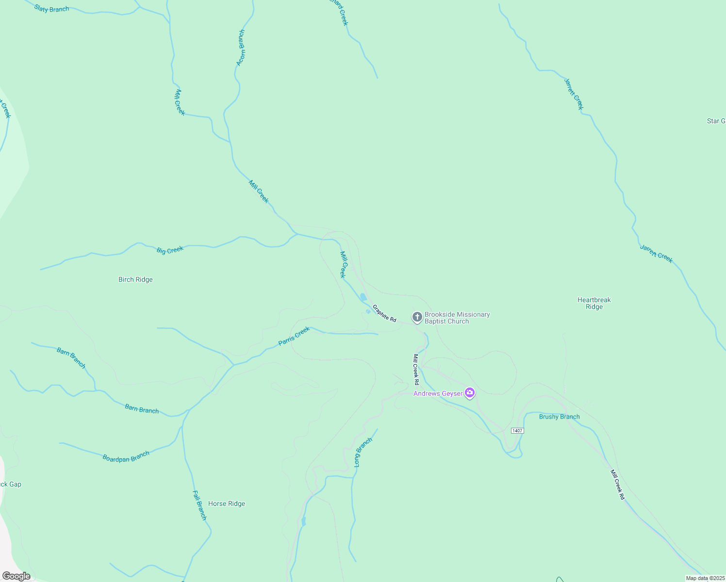 map of restaurants, bars, coffee shops, grocery stores, and more near 497 Graphite Road in Old Fort