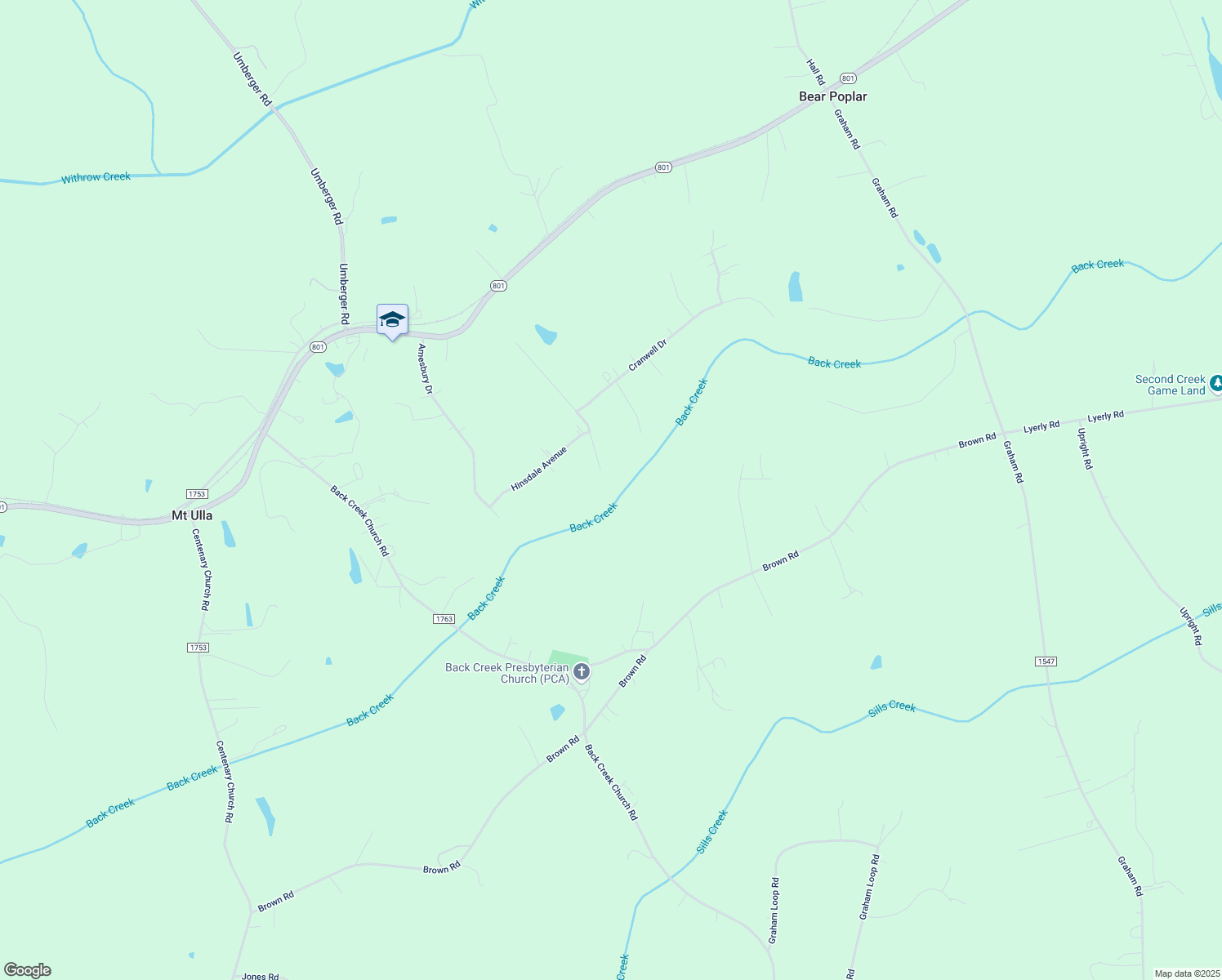 map of restaurants, bars, coffee shops, grocery stores, and more near 116 Bellingshire Drive in Mount Ulla