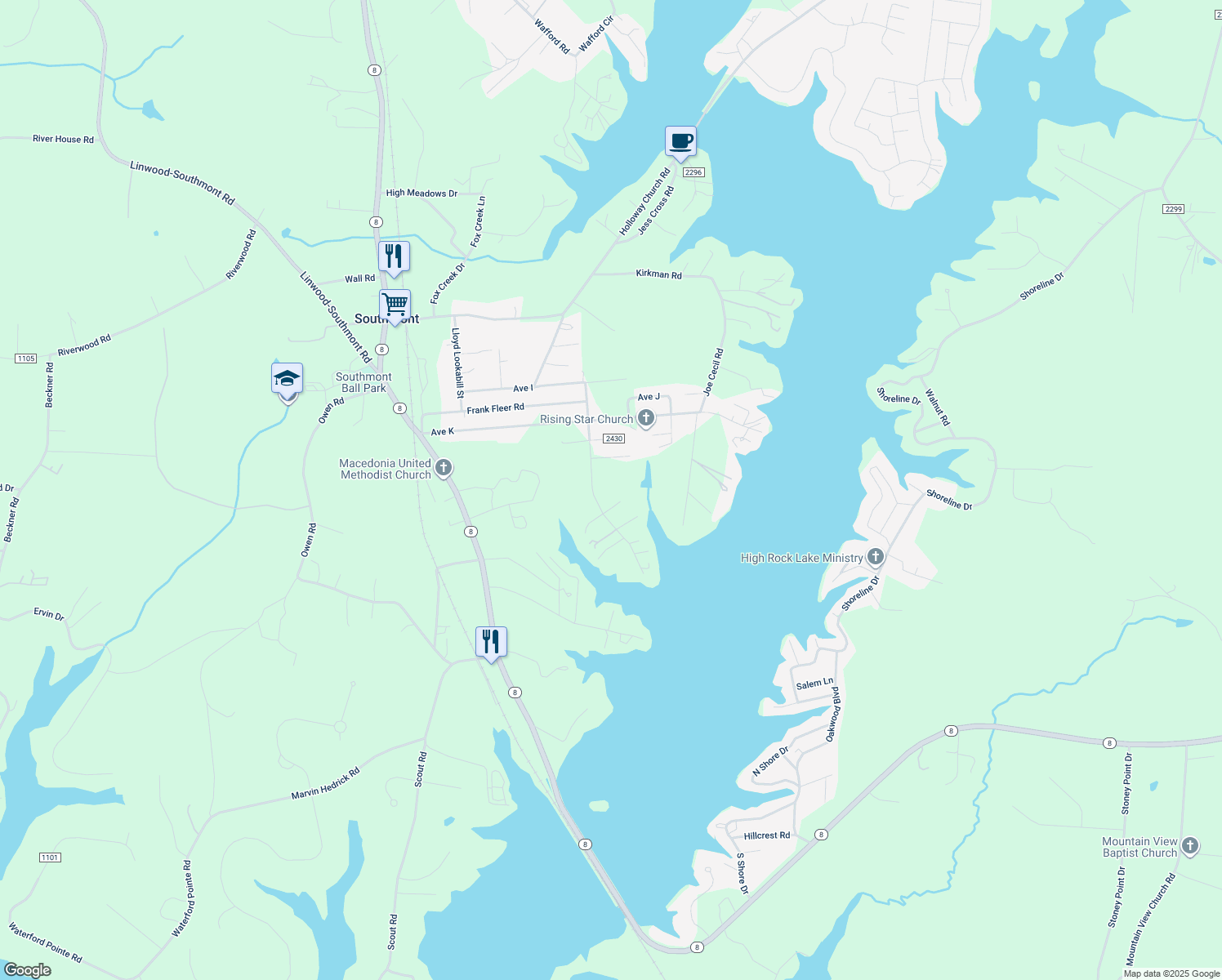 map of restaurants, bars, coffee shops, grocery stores, and more near 429 Robert Hargrave Road in Lexington