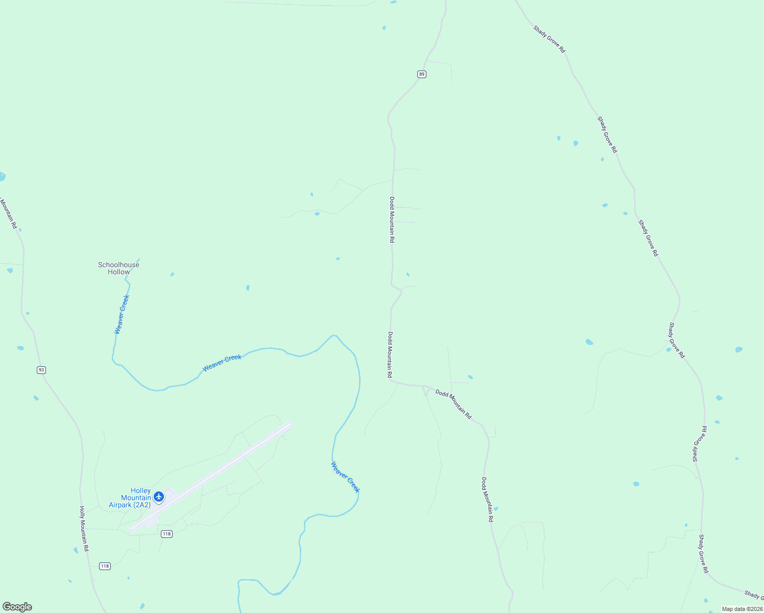 map of restaurants, bars, coffee shops, grocery stores, and more near 2599 Dodd Mountain Road in Shirley