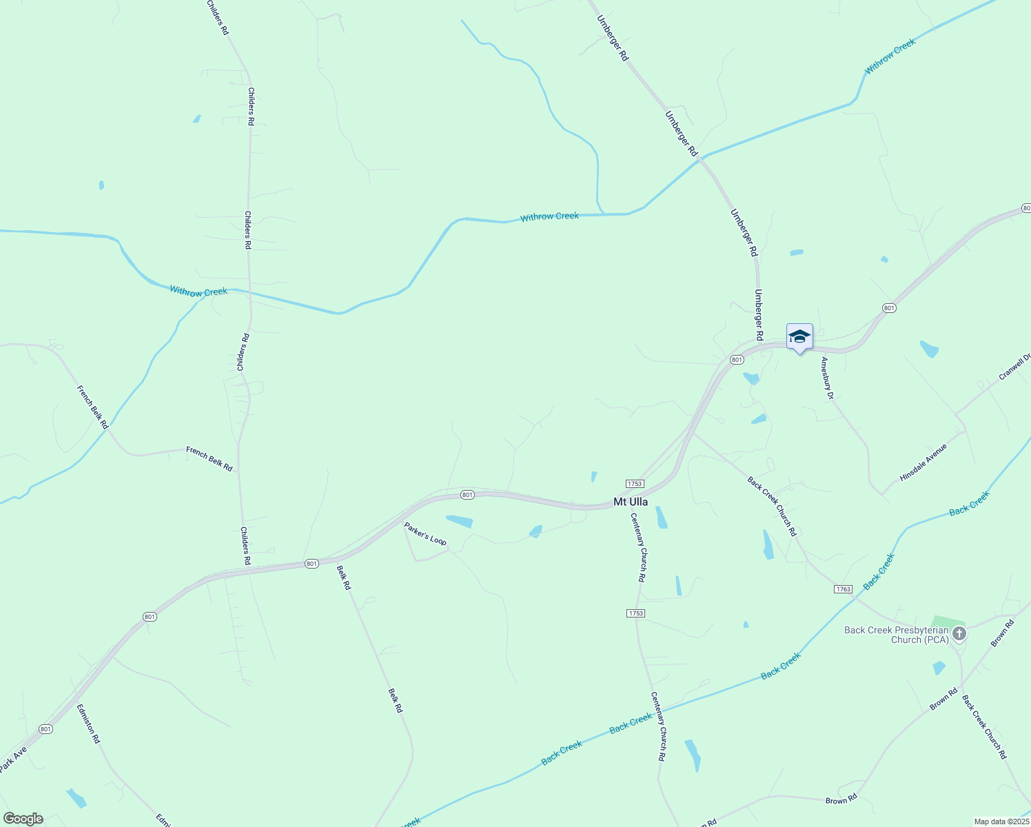 map of restaurants, bars, coffee shops, grocery stores, and more near 170 Oakwood in Mount Ulla