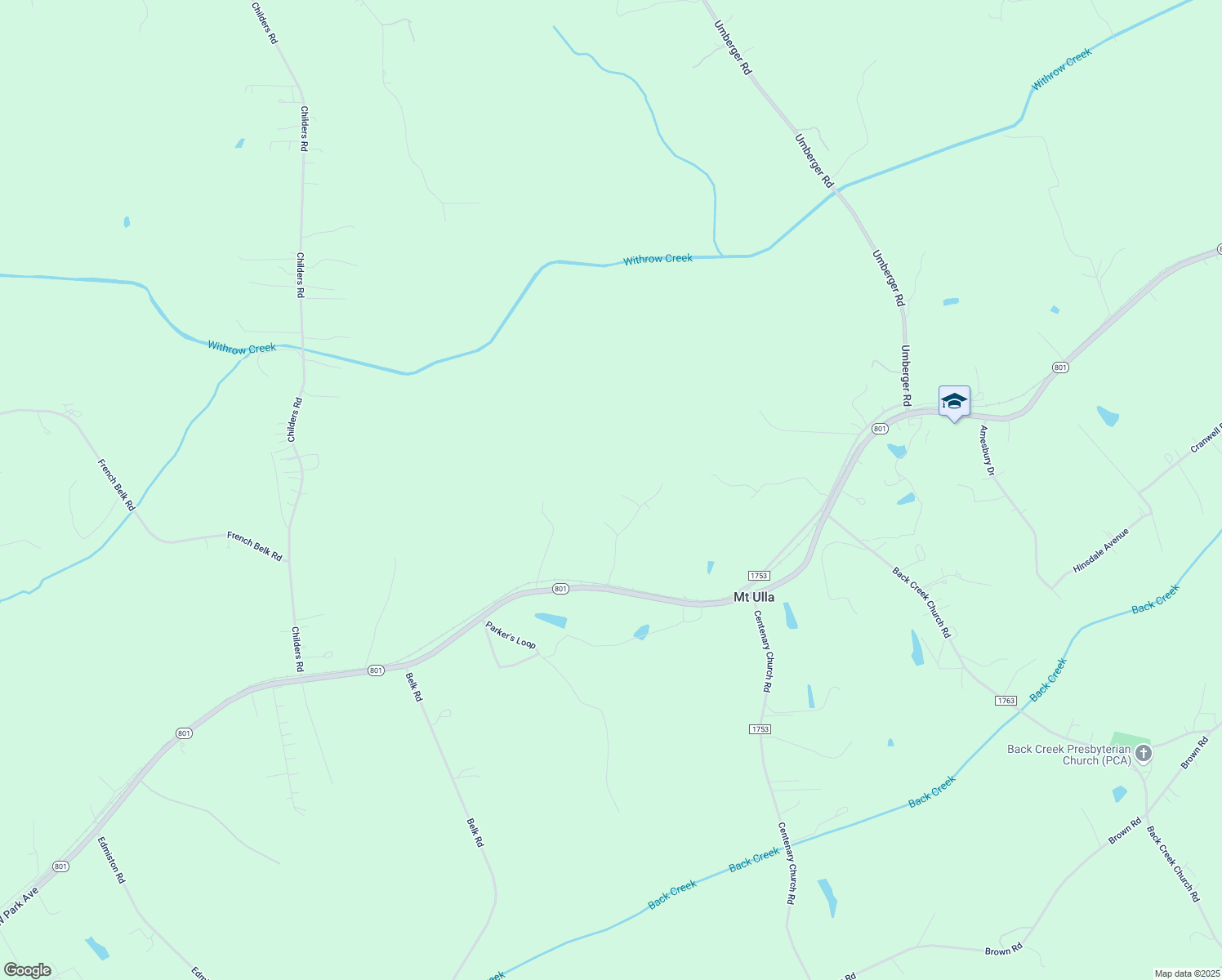 map of restaurants, bars, coffee shops, grocery stores, and more near 170 Oakwood Circle in Mount Ulla