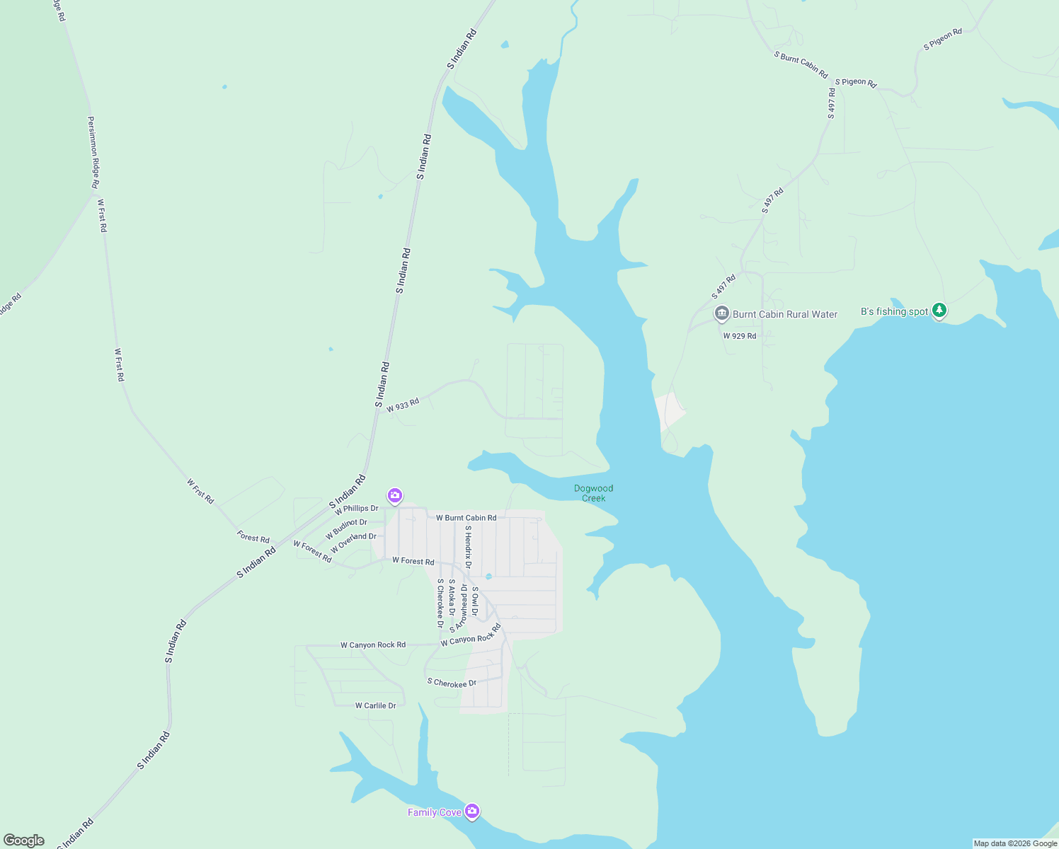 map of restaurants, bars, coffee shops, grocery stores, and more near 35375 South 488 Road in Park Hill