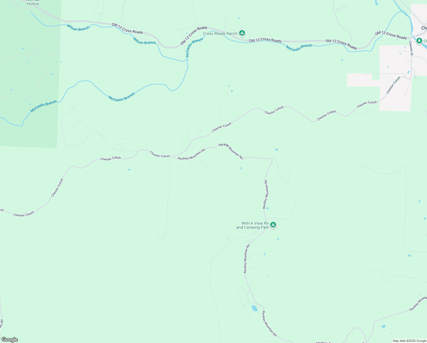 map of restaurants, bars, coffee shops, grocery stores, and more near 7738 Rackley Mountain Road in Chester
