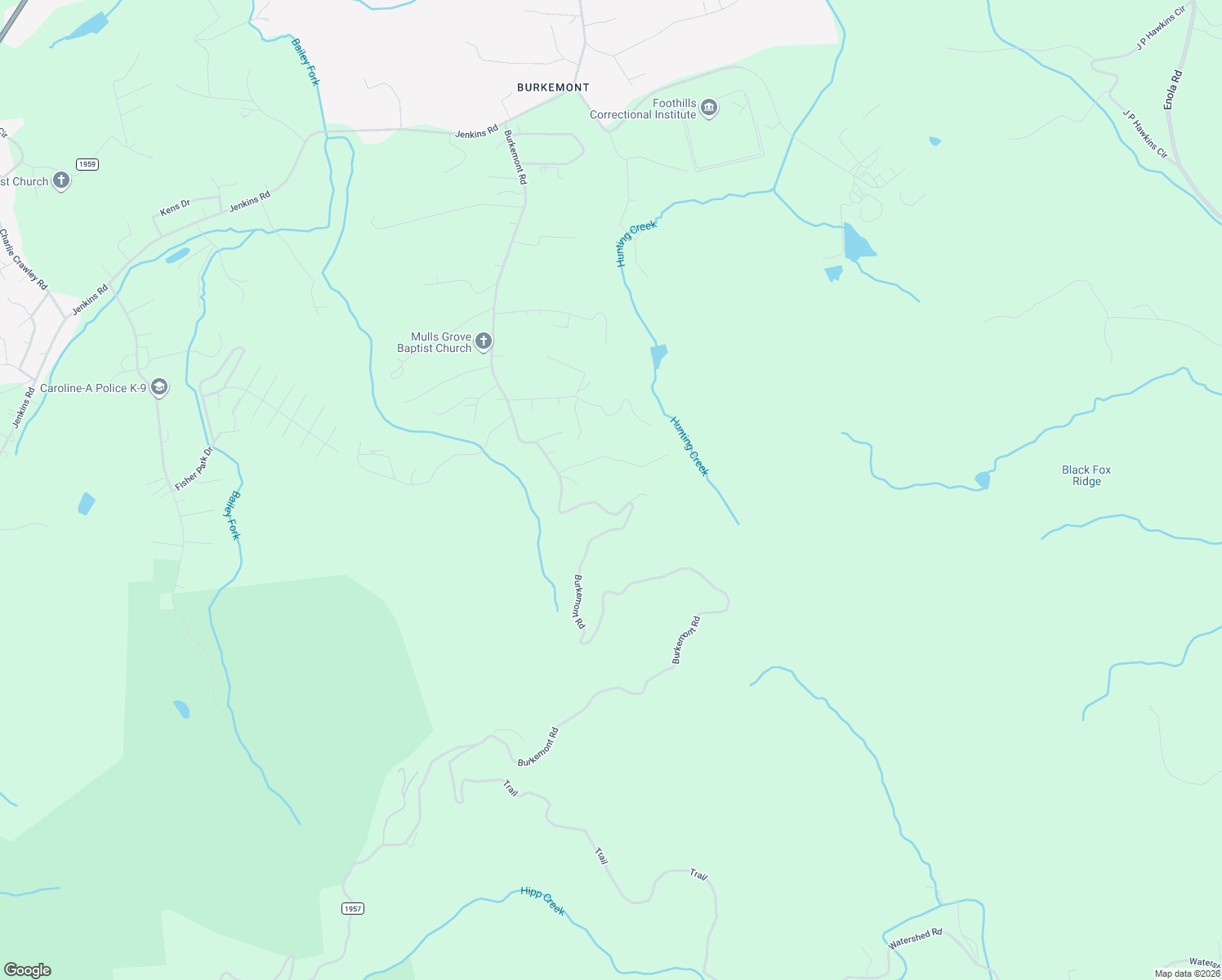 map of restaurants, bars, coffee shops, grocery stores, and more near 5452 Burkemont Road in Morganton