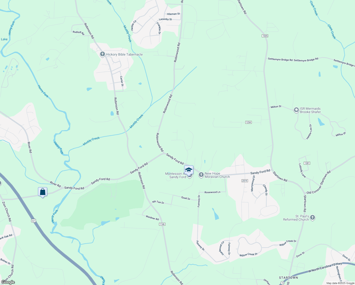 map of restaurants, bars, coffee shops, grocery stores, and more near 1181 Fox Chase Dr in Newton